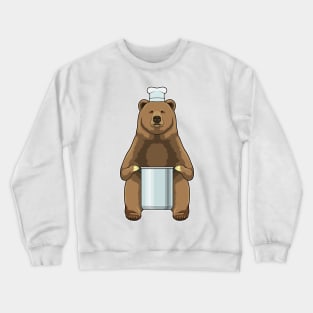 Bear as Cook with Cooking pot Crewneck Sweatshirt